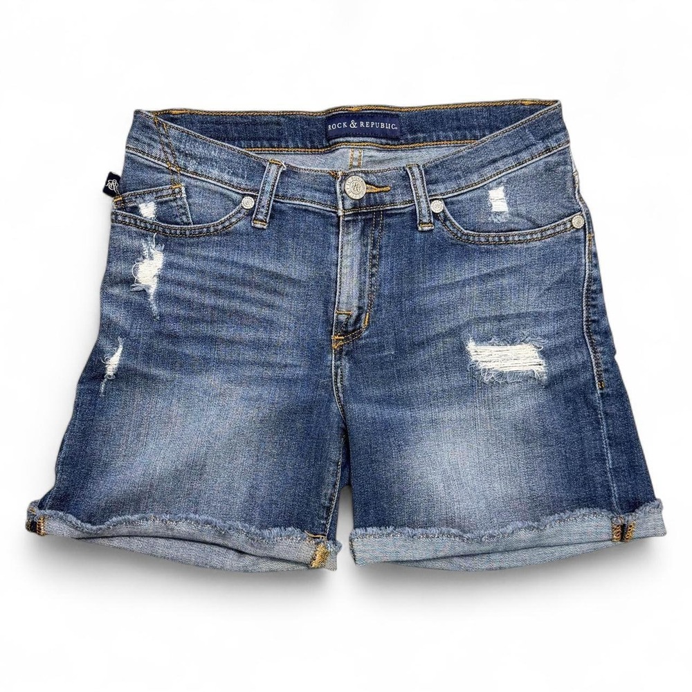 Women's Rock & Republic distressed denim shorts - size 6